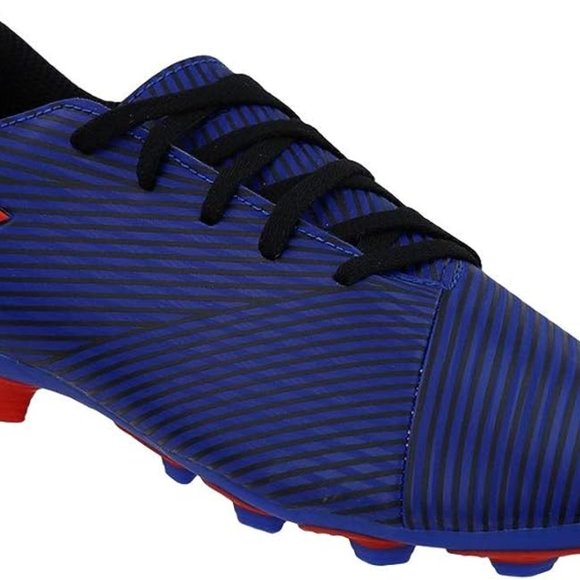 NWT! ADIDAS NEMEZIZ 19.4 FLEXIBLE GROUND SOCCER CLEATS BLUE BIG BOY SZ 4 - Picture 3 of 5